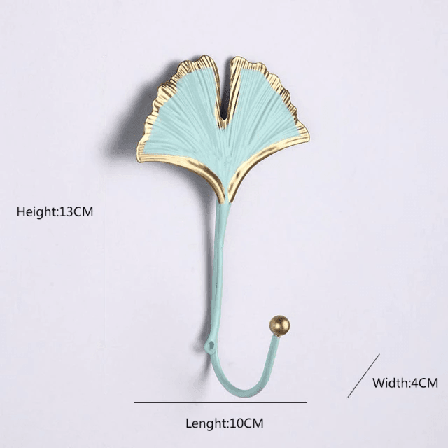 Nature's Leaves Metal Wall Hooks PowderBlue / Saratoga | Sage & Sill