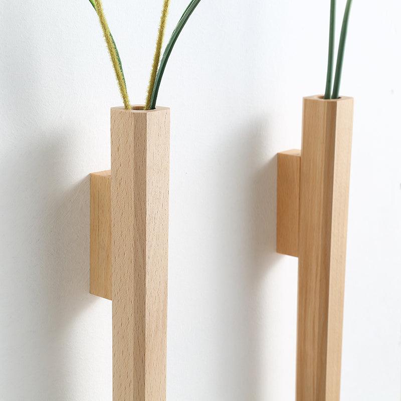 Wooden Wall Spear Vase