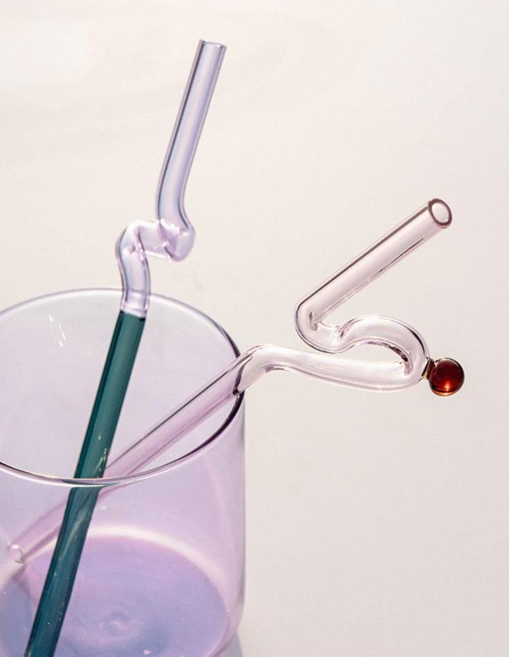 Twist Colorful Glass Straw