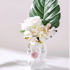 White Resin Vase