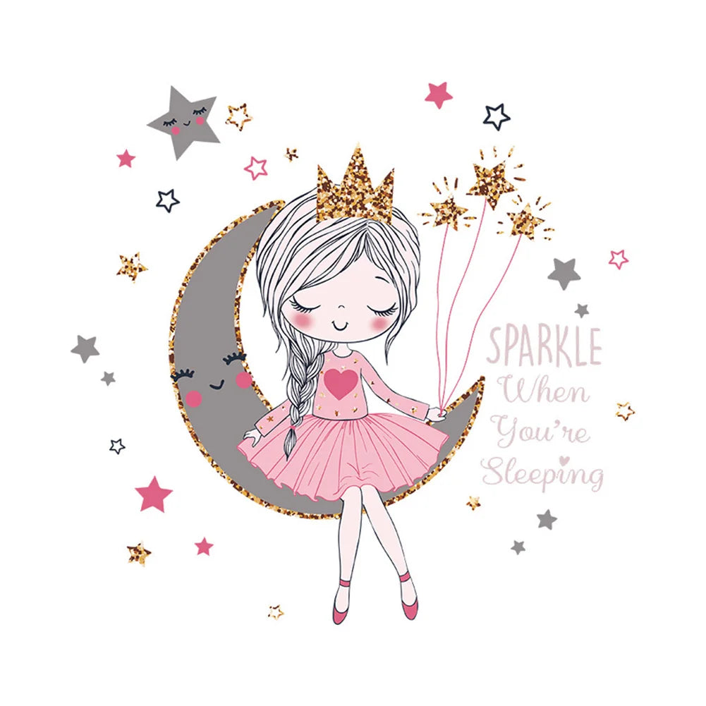 Princess On The Moon Wall Sticker