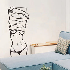 Sexy Girl Wall Sticker Creative Living Room Bedroom Decoration Mural Art Decals Wallpaper Home Decor Poster Fitness Stickers