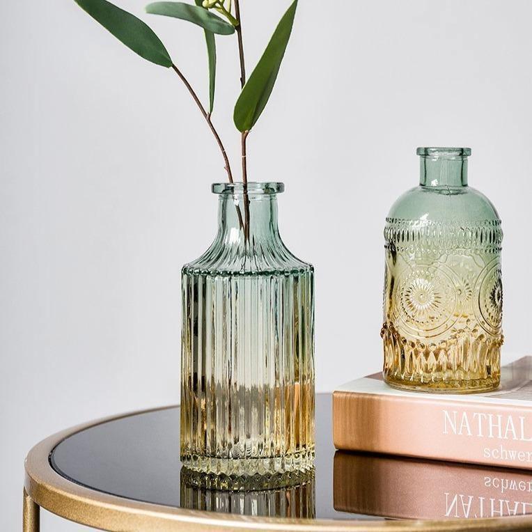 Ombré Glass Bottle Vases