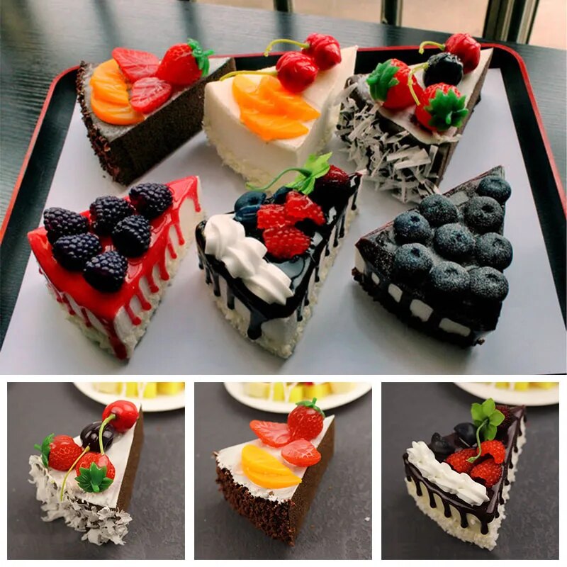 Simulation Fruit Cake Dessert Artificial Cakes Bread Model Fake Food Decoration Photography Props Shop Display Table Ornaments