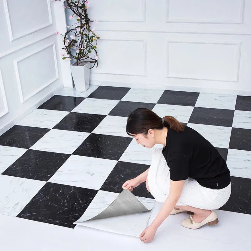 Thick Marble Tile Floor Sticker