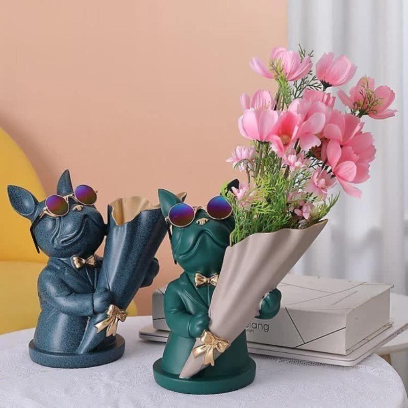 French Bulldog Flower Vase