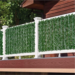 50X200cm Artificial Ivy Hedge Green Leaf Fence Panels Faux Privacy Fence Screen for Home Outdoor Garden Balcony Decoration 1X3m