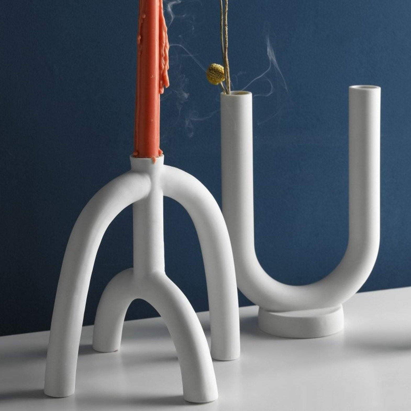 Scandi Curves Taper Candle Holders