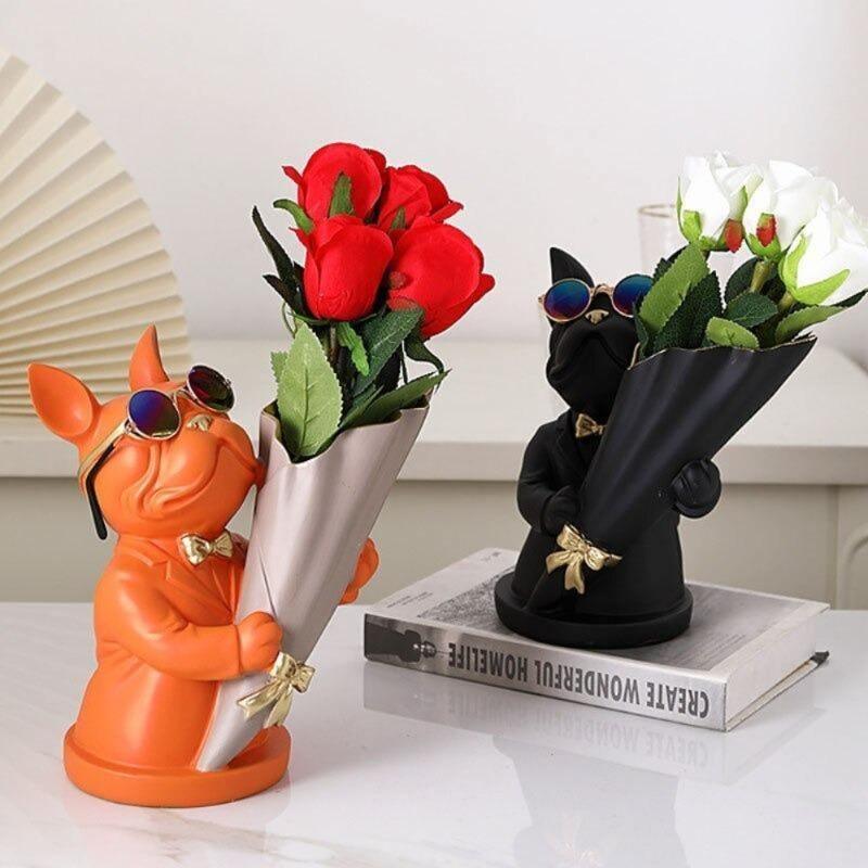 French Bulldog Flower Vase