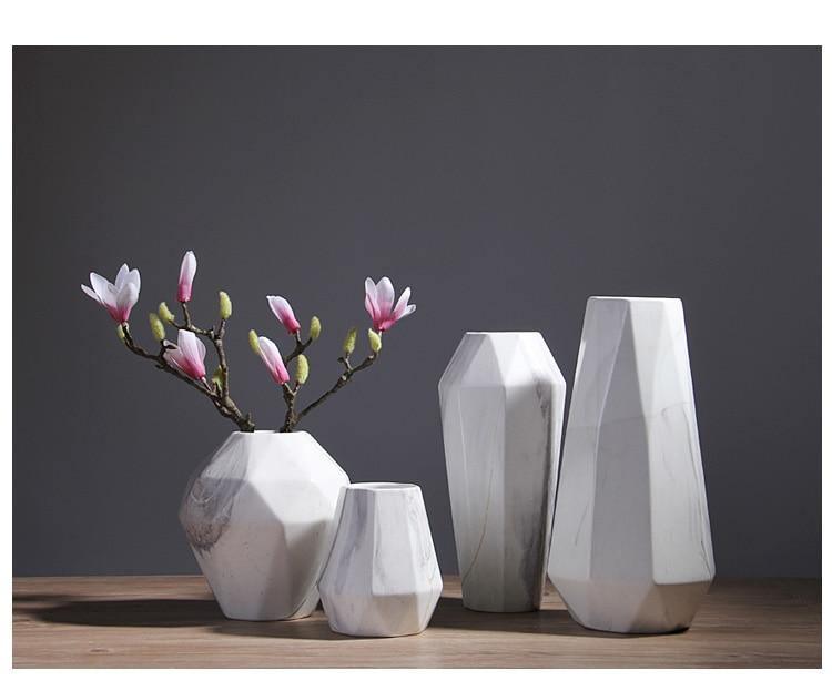 Geometric Marble Vases