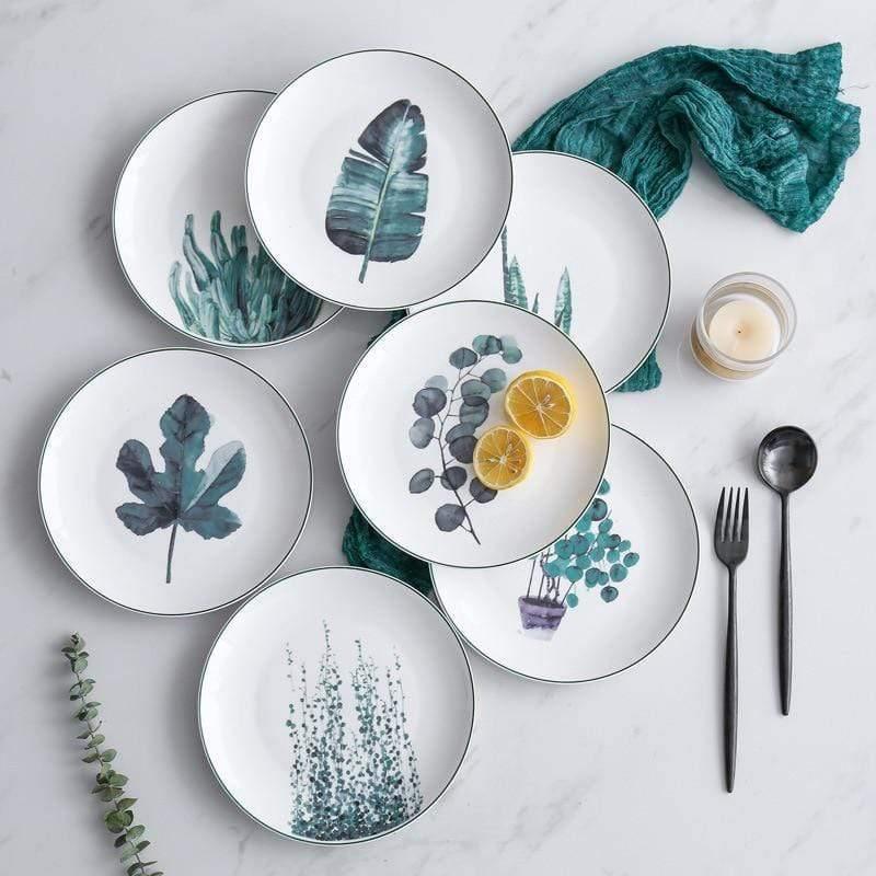 Tropical Minimalist Ceramic Plates