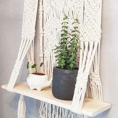 Bohemian Macrame Floating Shelf