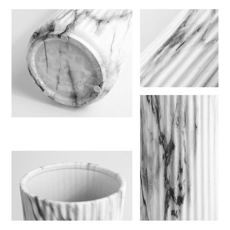 Textured Marble Flower Vase