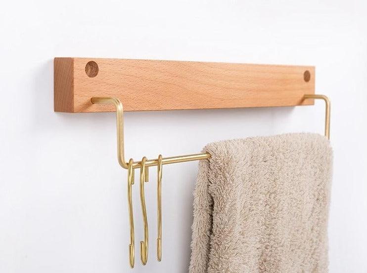 Beechwood Towel Rack