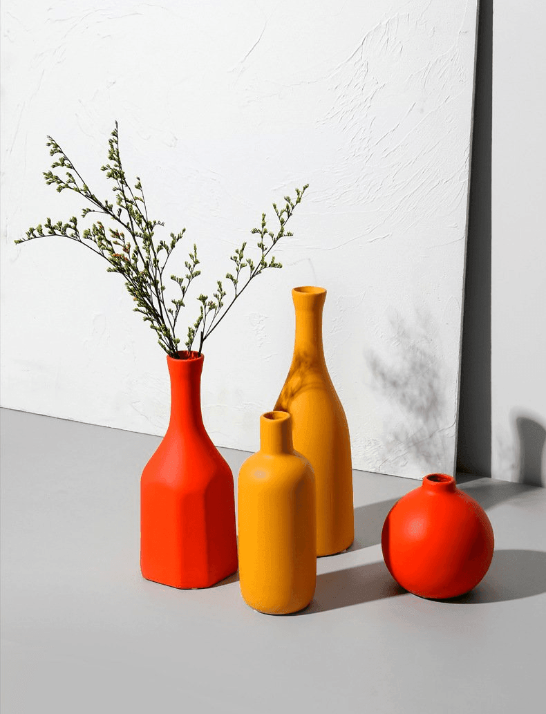 Contrasted Pastel Ceramic Vases