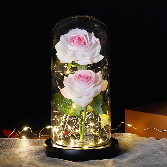 LED Eternal Flower Double Rose