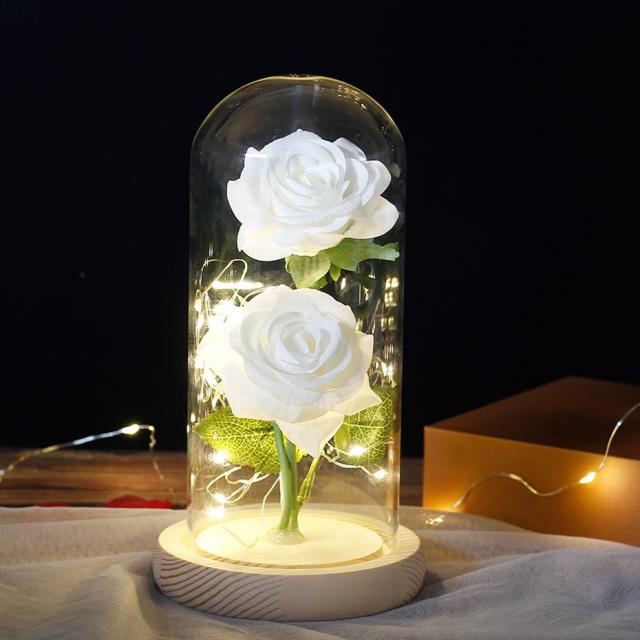 LED Eternal Flower Double Rose