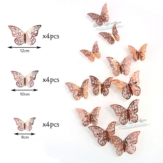 Hollow Butterfly Wall Sticker DIY Home Decoration