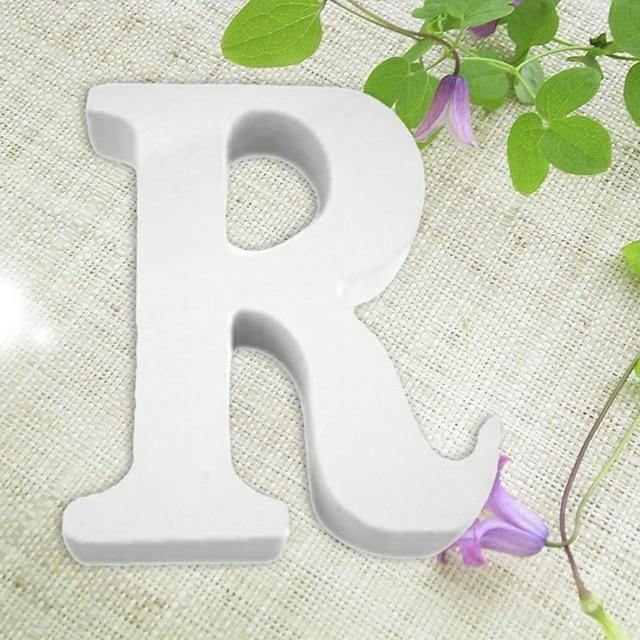 White Freestanding Mountable Wooden Alphabet Letter R | Sage & Sill