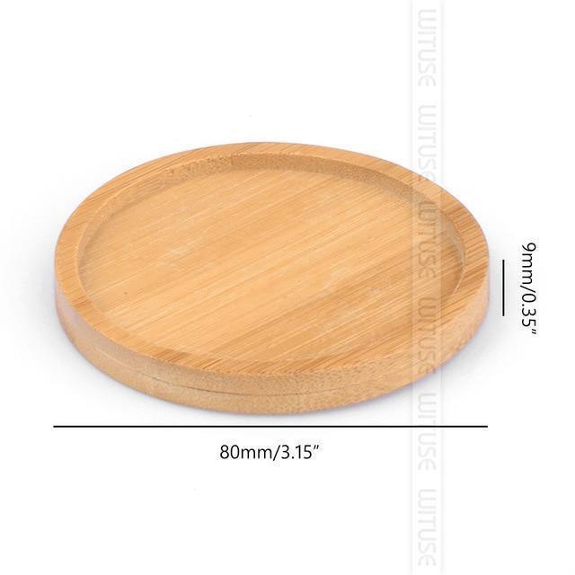 Natural Bamboo Planter Saucer Trays Circle / Medium | Sage & Sill