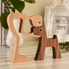 Man's Best Friend Wooden Figurines Short Tail / Man / Large | Sage & Sill