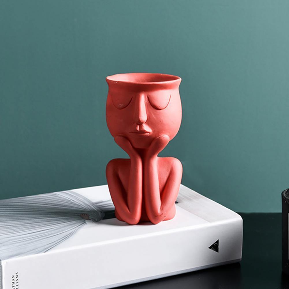 Cupping Face Resting Ceramic Planter