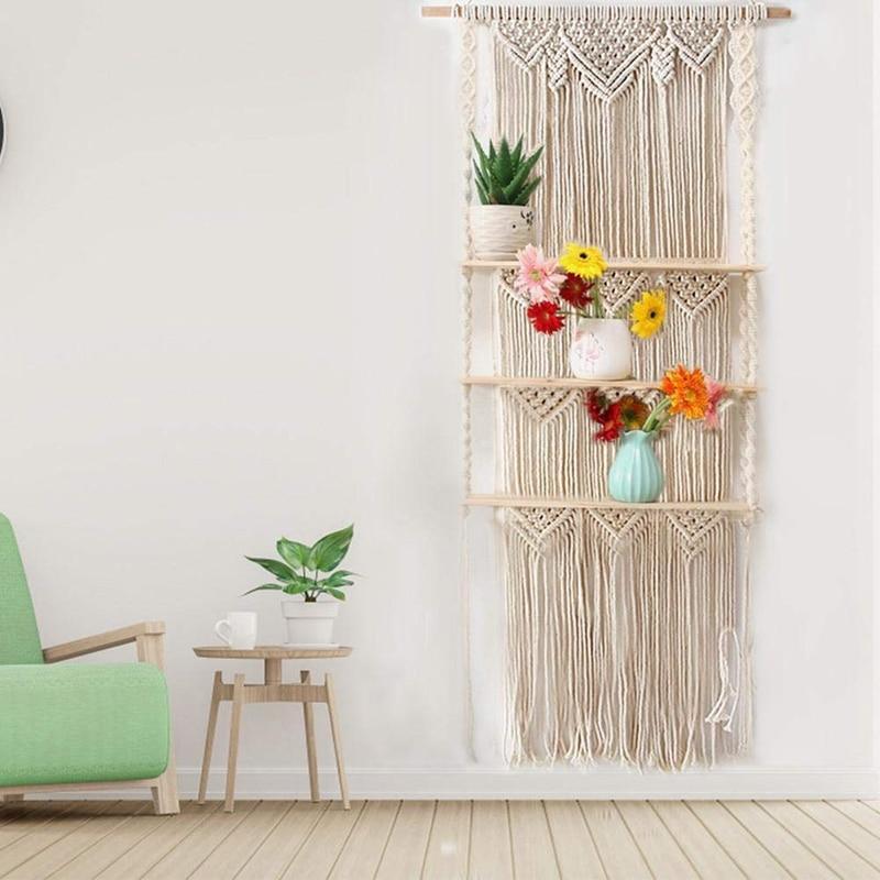 3-Tier Macrame Hanging Shelves